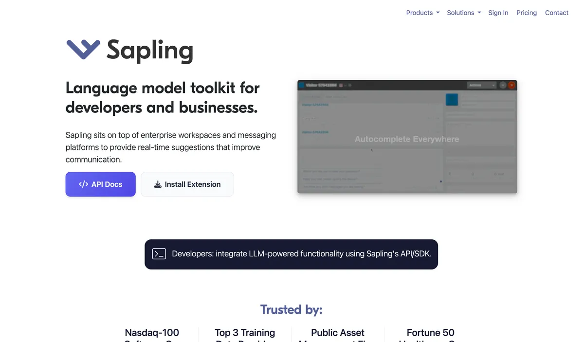 Sapling screenshot